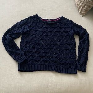 Tommy Hilfiger Dark Blue Cable Knit Sweater